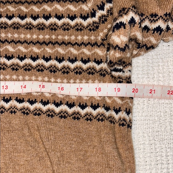 J CREW Men's Sweater Brown & Black Large LambsWool Heritage Fair Isle Casual - Picture 11 of 15